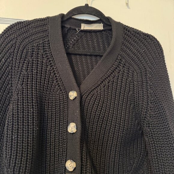 Everlane The Texture Cotton Cardigan in Black XS - Picture 4 of 9